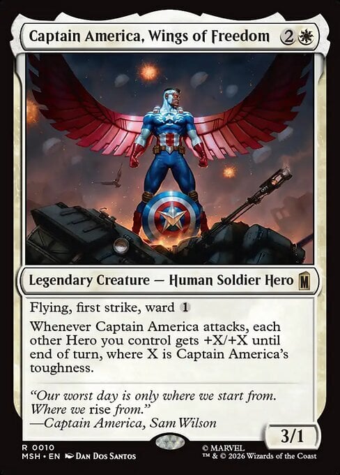 Captain America, Wings of Freedom Card Front