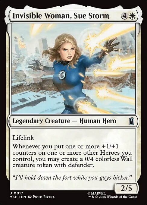 Invisible Woman, Sue Storm Card Front