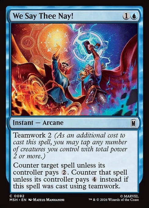We Say Thee Nay! Card Front