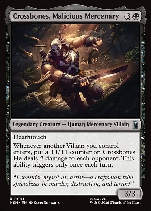 Crossbones, Malicious Mercenary Card Front