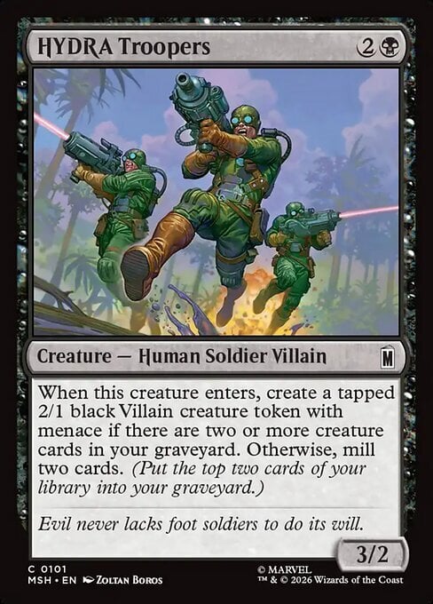 HYDRA Troopers Card Front