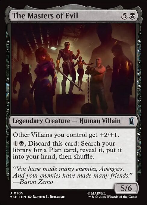 The Masters of Evil Card Front