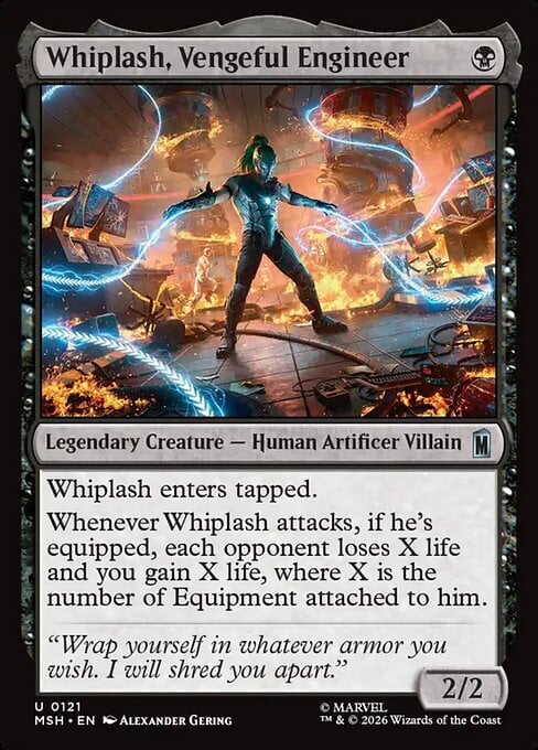 Whiplash, Vengeful Engineer Card Front