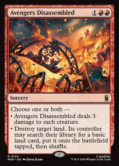 Avengers Disassembled Card Front