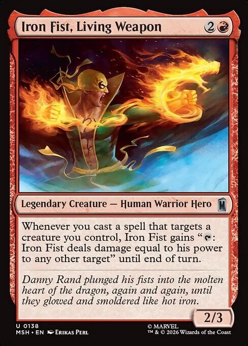 Iron Fist, Living Weapon Card Front