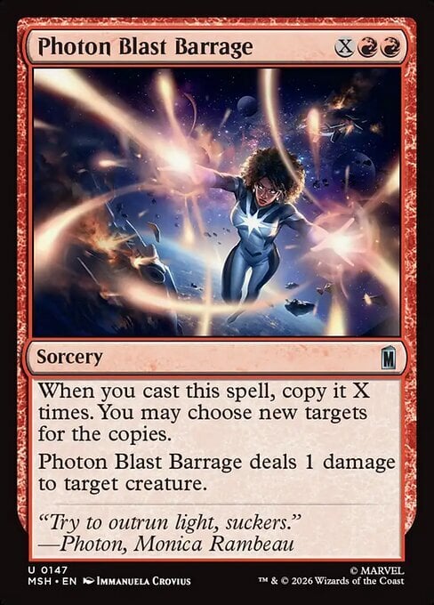 Photon Blast Barrage Card Front