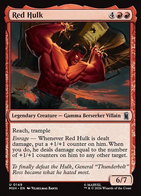 Red Hulk Card Front
