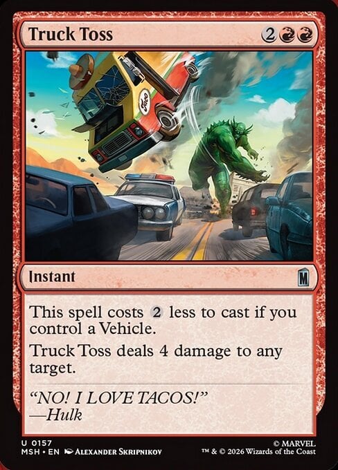 Truck Toss Card Front