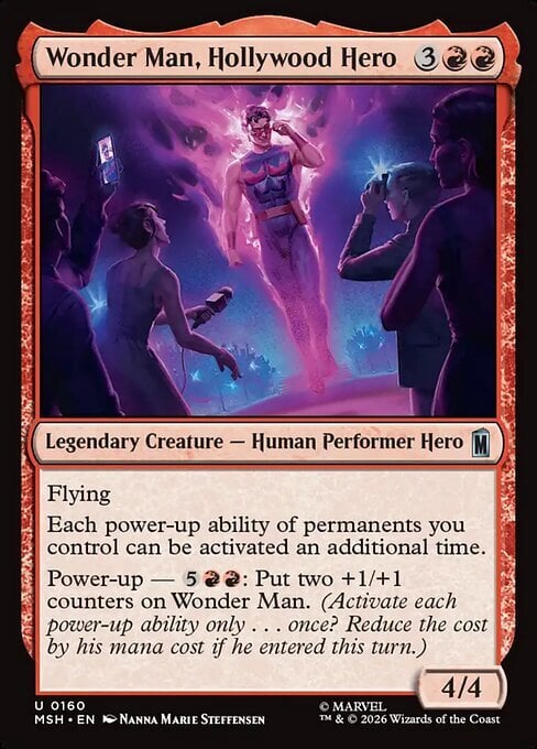 Wonder Man, Hollywood Hero Card Front