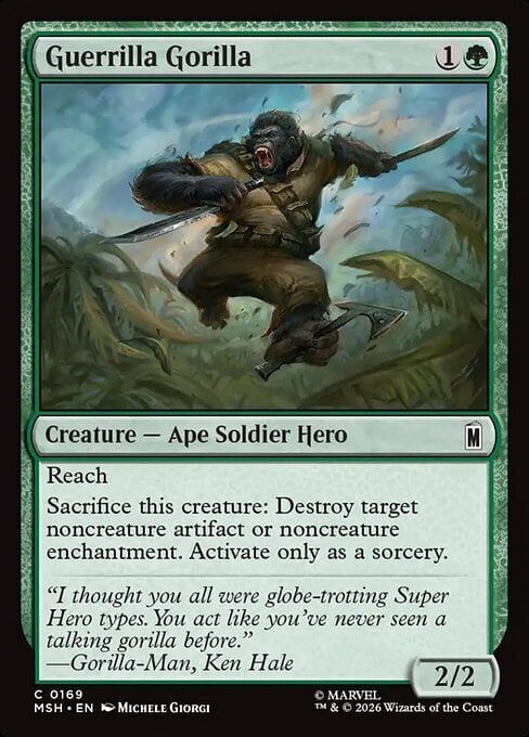 Guerrilla Gorilla Card Front