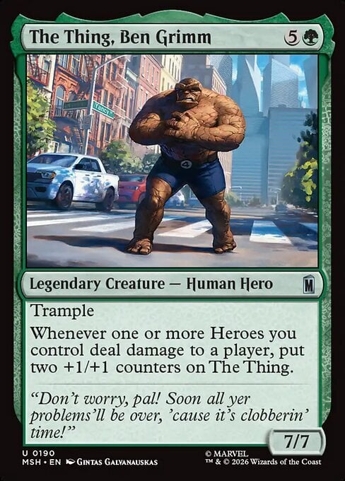 The Thing, Ben Grimm Card Front