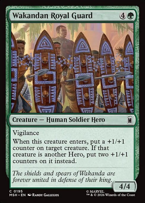 Wakandan Royal Guard Card Front