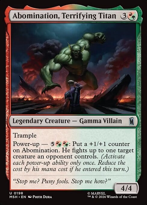 Abomination, Terrifying Titan Card Front