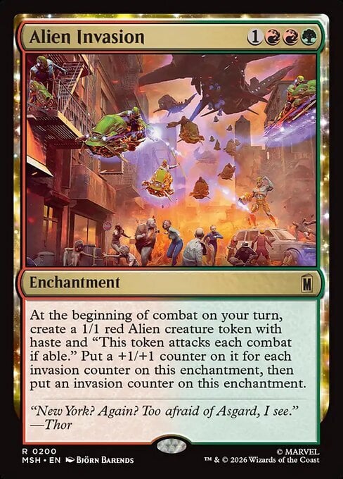 Alien Invasion Card Front