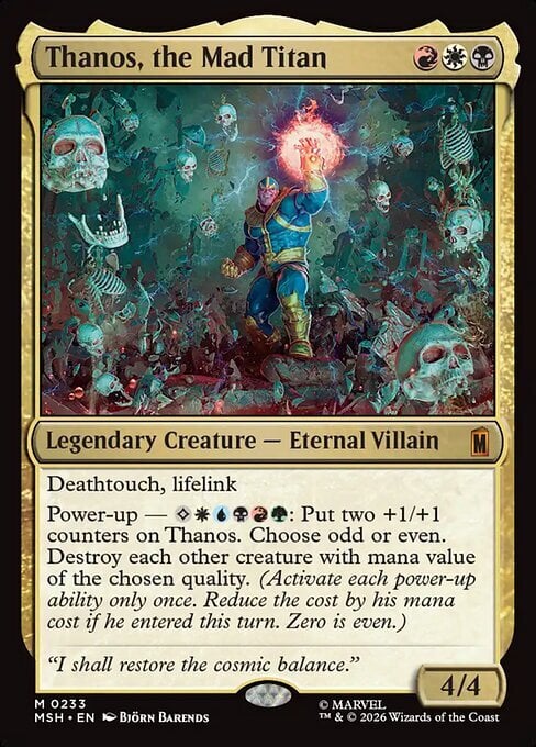 Thanos, the Mad Titan Card Front