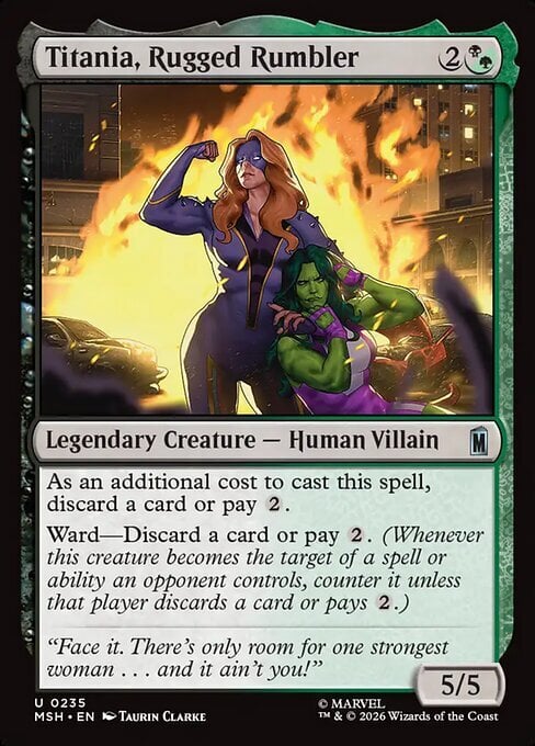 Titania, Rugged Rumbler Card Front