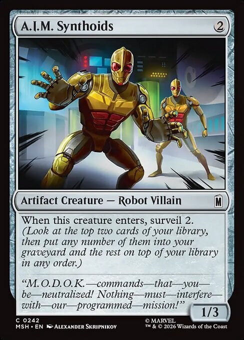 A.I.M. Synthoids Card Front