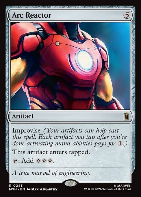 Arc Reactor Card Front