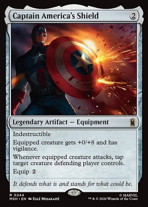 Captain America's Shield Card Front