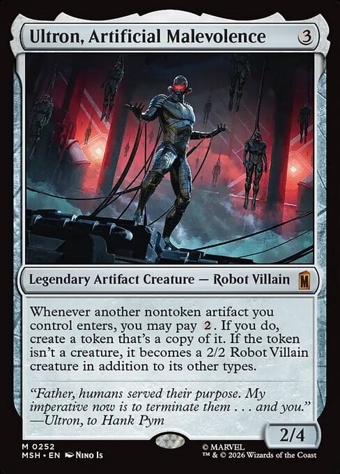 Ultron, Artificial Malevolence Card Front