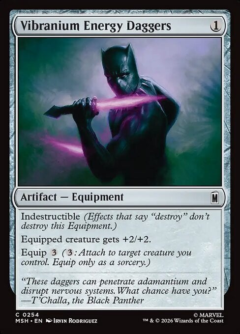 Vibranium Energy Daggers Card Front