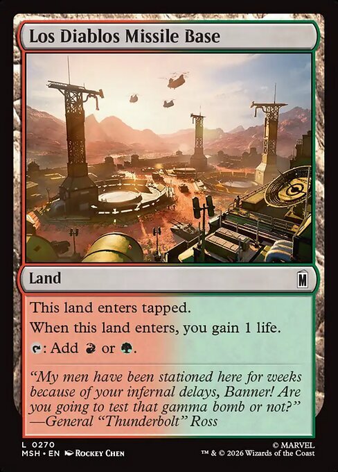 Los Diablos Missile Base Card Front
