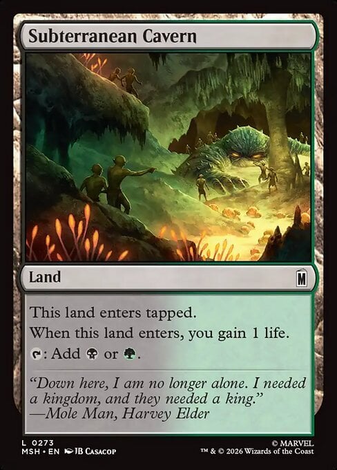 Subterranean Cavern Card Front