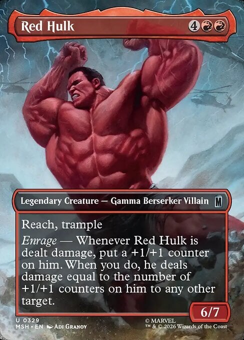 Red Hulk Card Front