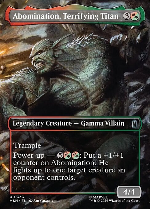 Abomination, Terrifying Titan Card Front