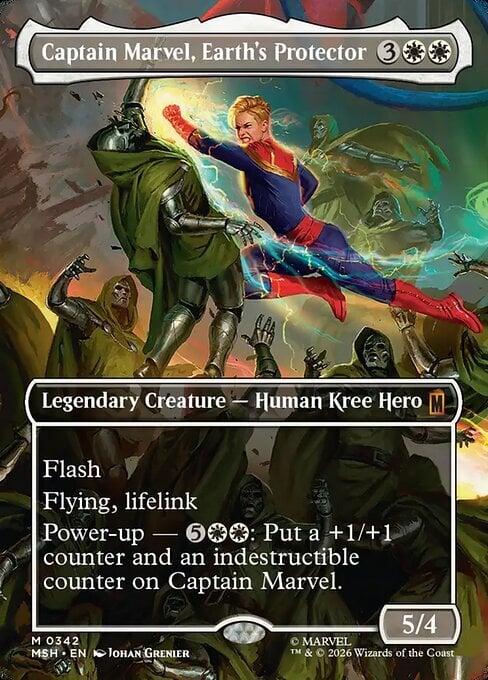Captain Marvel, Earth's Protector Card Front