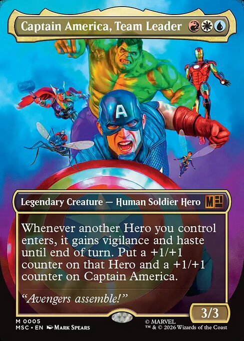 Captain America, Team Leader Card Front