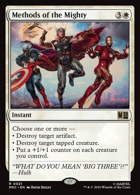 Methods of the Mighty Card Front