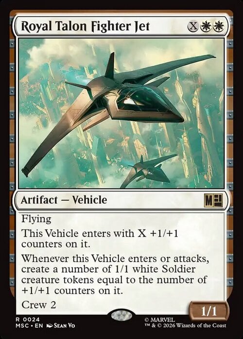 Royal Talon Fighter Jet Card Front
