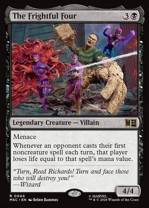 The Frightful Four Card Front