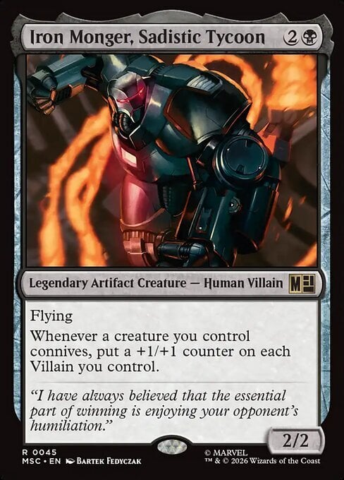 Iron Monger, Sadistic Tycoon Card Front