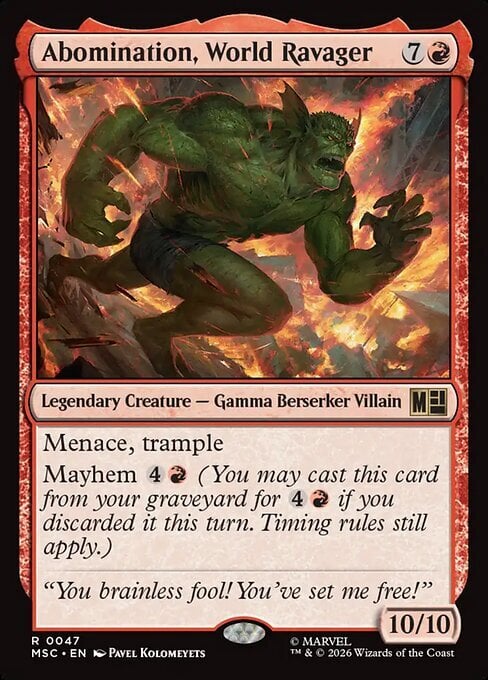 Abomination, World Ravager Card Front
