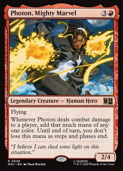 Photon, Mighty Marvel Card Front