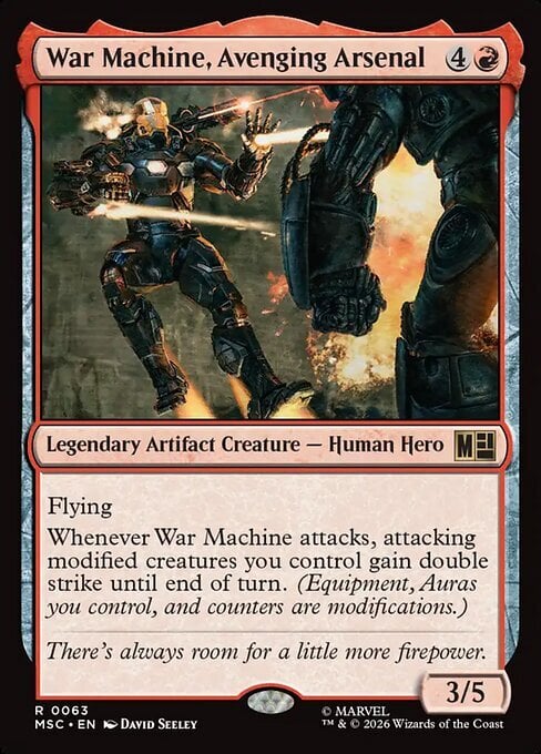 War Machine, Avenging Arsenal Card Front