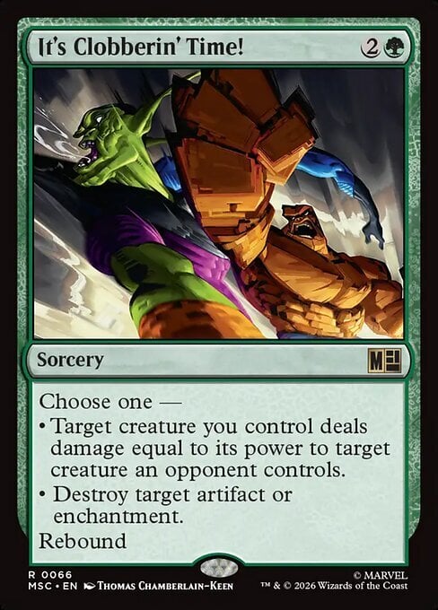 It's Clobberin' Time! Card Front