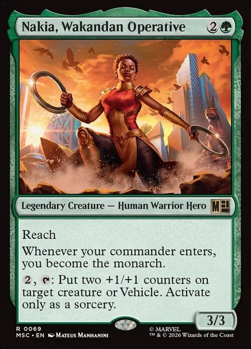 Nakia, Wakandan Operative Card Front