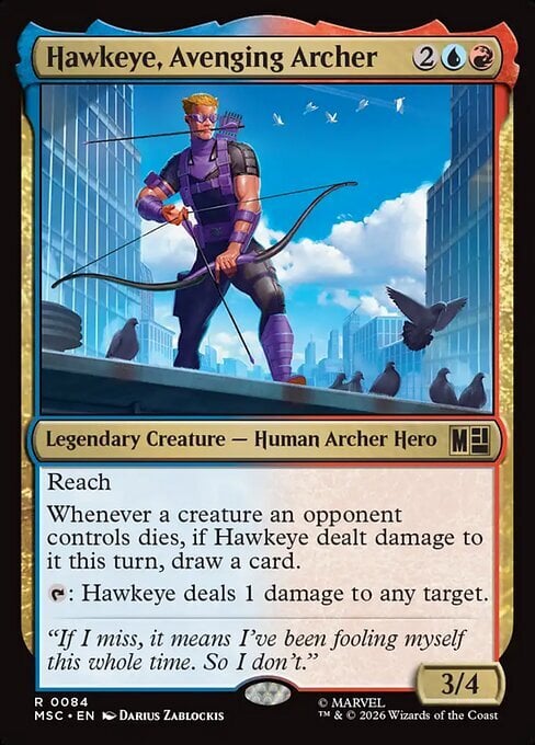 Hawkeye, Avenging Archer Card Front