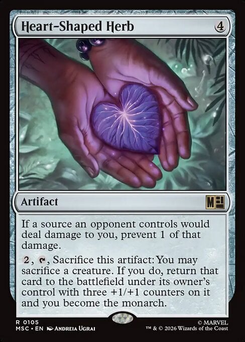 Heart-Shaped Herb Card Front