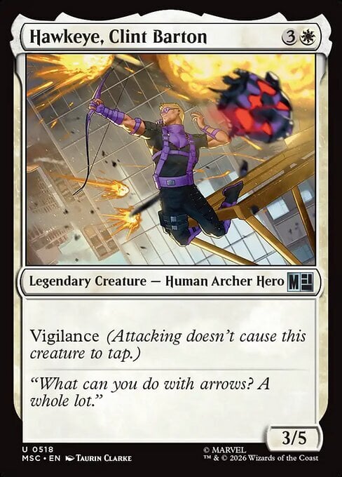 Hawkeye, Clint Barton Card Front