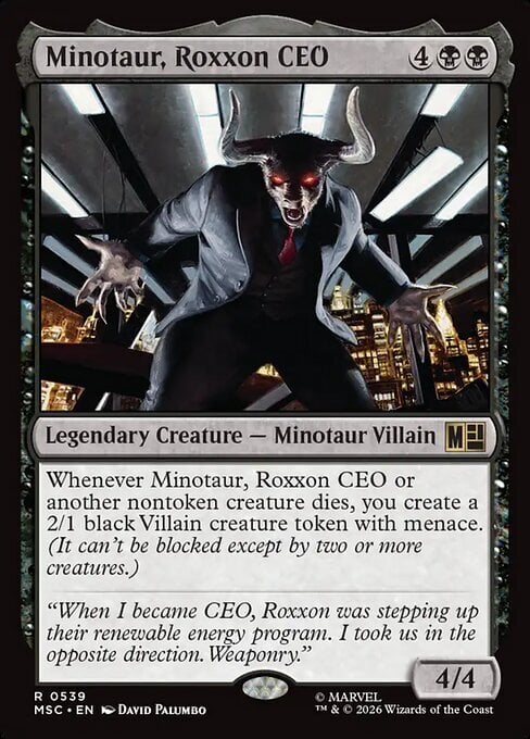 Minotaur, Roxxon CEO Card Front