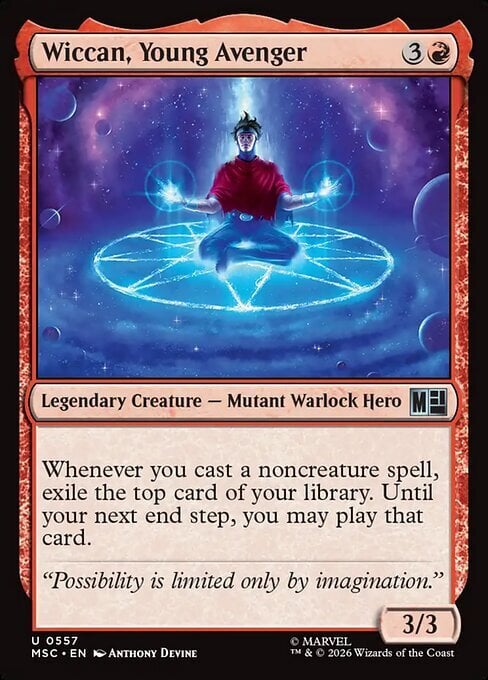 Wiccan, Young Avenger Card Front