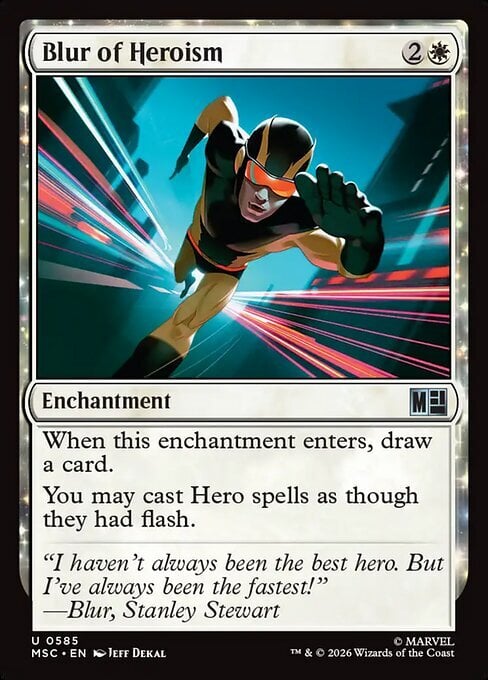 Blur of Heroism Card Front