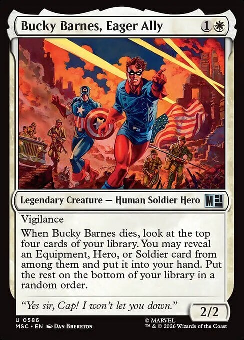 Bucky Barnes, Eager Ally Card Front