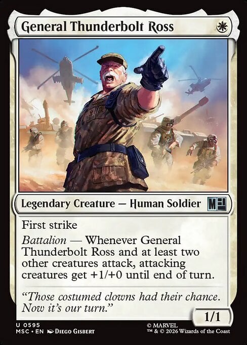 General Thunderbolt Ross Card Front