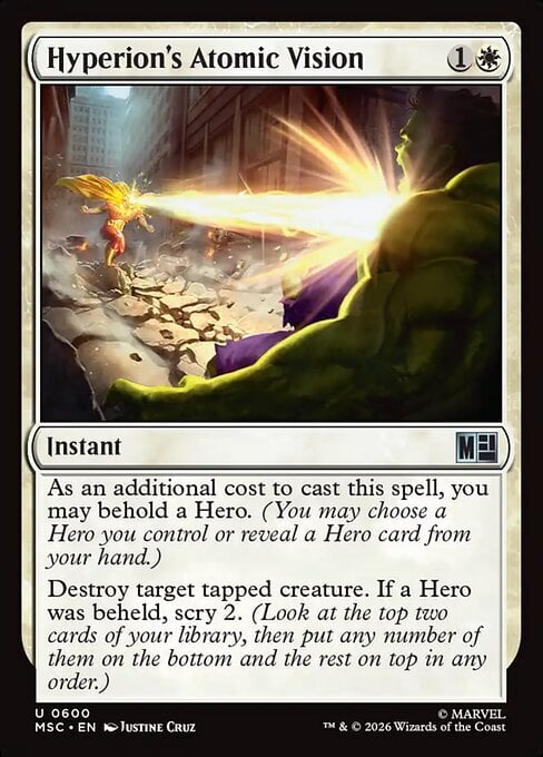 Hyperion's Atomic Vision Card Front