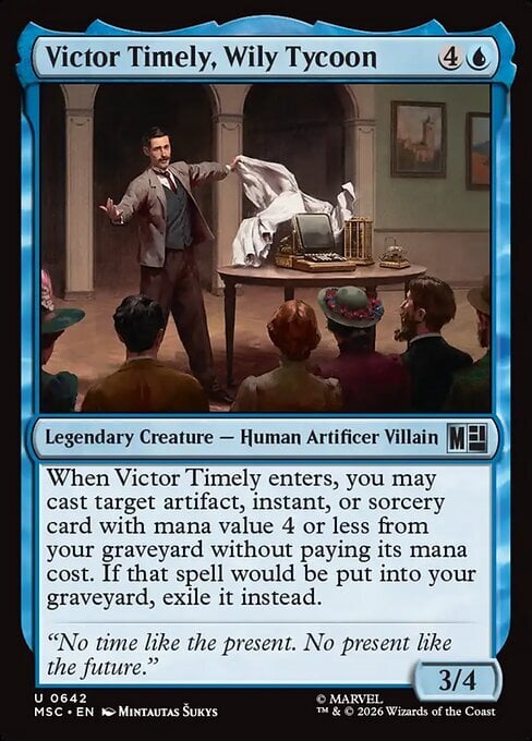 Victor Timely, Wily Tycoon Card Front